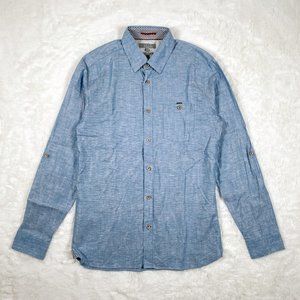 Ted Baker London Button Down Shirt Long Sleeve Size 3